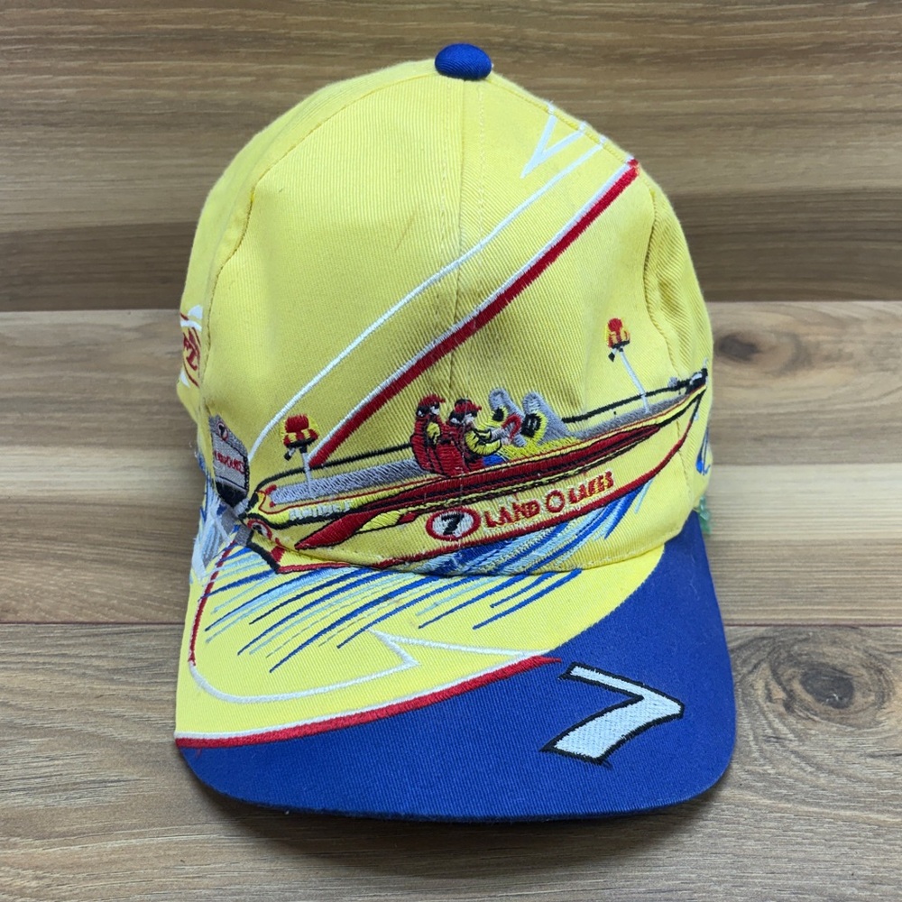 Vintage Deadstock JTC Fishing Boat Cap Limited Edition - Yellow and Blue